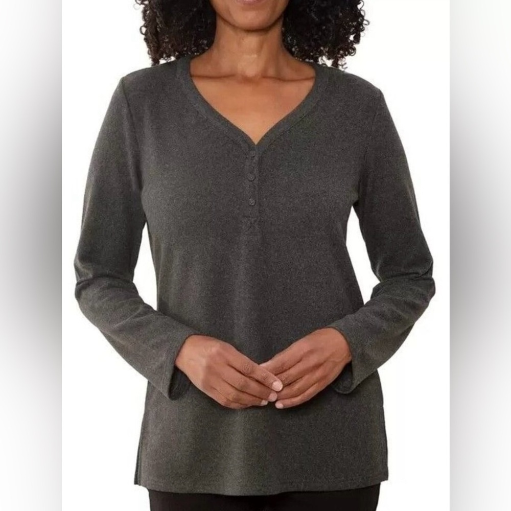 EUC Mario‎ Serrani Italy Women's Dark Gray Long Sleeve Top, XXL